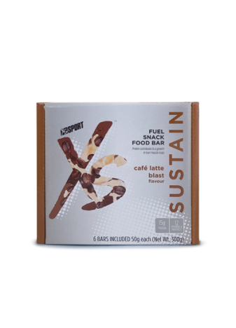 XS FUEL SNACK FOOD BAR - CAFE LATTE (6 x 50g)